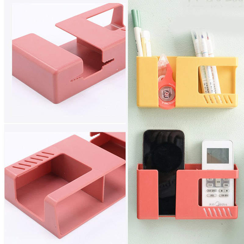 idrop Wall Mounted Multipurpose Plastic Remote Control Storage Rack / Rak Penyimpanan Barang / (双面胶)塑料遥控器多用收纳架17*9*3.8CM