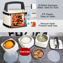 idrop [ 3 LAYER ] 14CM Stainless Steel Japanese Style Food Lunch Box / Bekas Makanan 3 Lapis / (三层)14CM日式保真空提篮(饭格)(方形 )(304)