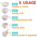 idrop [ 7PCS ] Baby Food Grinding Grater Juicer Maker Set [ 5 USAGE ]