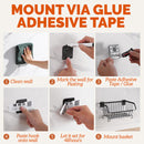 idrop Wall Mounted Kitchen Storage Steel Shelf Rack with Water Draining Tray