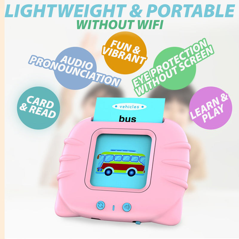 idrop [ ENGLISH CHINESE ] Children Bilingual Puzzle Card Learning Toy / Permainan Pembelajaran Dwibahasa Kanak-Kanak / 益智卡片早教机(USB 充电)