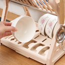 idrop [ 2 LAYER ] Full Set Dishrack Plastic & Stainless Steel / Rak Pinggan Mangkuk Plastik & Keluli Tahan Karat / 塑料不锈钢全套款碗架(牛皮纸盒)