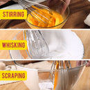 idrop 2 IN 1 Kitchen Stir Whisk & Silicone Batter Scraper