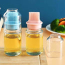 idrop [ 150ml ] Glass Oil Seasoning Bottle Dispenser with Silicone Rubber Bristle Brush