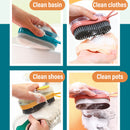 idrop Multifunctional Cleaning Scrubbing Brush / Berus Cuci Pelbagai Guna / 多功能液压清洁刷 (三个刷套装)(海绵刷 金钢砂 毛 刷