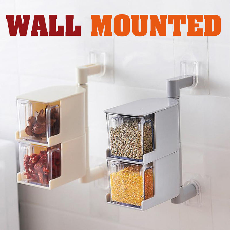 idrop Wall Mount Seasoning Spice Box Storage [ 2 LAYER ]