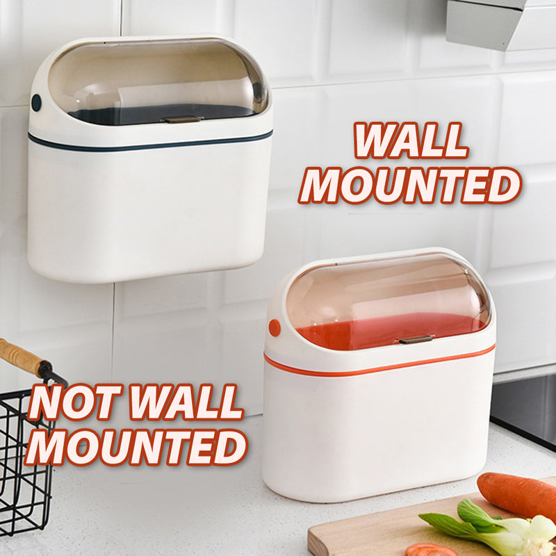 idrop Wall Mounted Trash Bin / Tong Sampah Gantung / (强力胶)壁挂垃圾桶(桌面收纳桶)