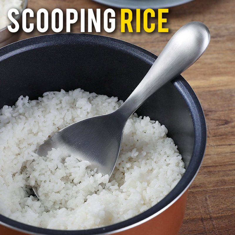 idrop SUS304 Stainless Steel Rice Scoop Spoon / Senduk Nasi Keluli / 304不锈钢饭勺家
