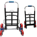 idrop HEAVY DUTY 6 Wheel Foldable Extendable Transport Delivery Trolley Cart Backup Wheels