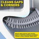 idrop Flexible Toilet Bowl Cleaner - Silicone Cleaning Brush Scrubber
