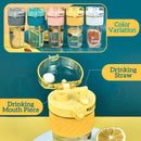 idrop [ 500ml ] 2 IN 1 Flip Cover Portable Drinking Cup Bottle with Straw