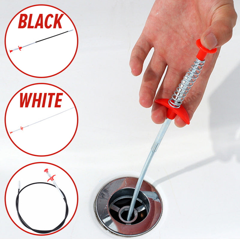 idrop [ 60CM ] Flexible Sink Drainage Plumbing Cleaning Rod with Grapple Clipper