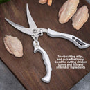 idrop [ 26CM ] Multipurpose Kitchen Shears Chicken Bone Scissors / Gunting Dapur Pemotong Tulang Ayam Pelbagai Guna / 敞开铝柄鸡骨剪26CM