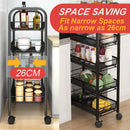 idrop [ 3 LAYER / 5 LAYER ] Trolley Basket Rack Shelf / Rak Troli Mudah Alih / 三层&五层推车网篮置物架