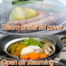 idrop [ 21CM ] Stainless Steel Double Ear Round Mesh Steam Basket / Jaring Masak Stim / 21CM不锈钢双耳圆形网篮