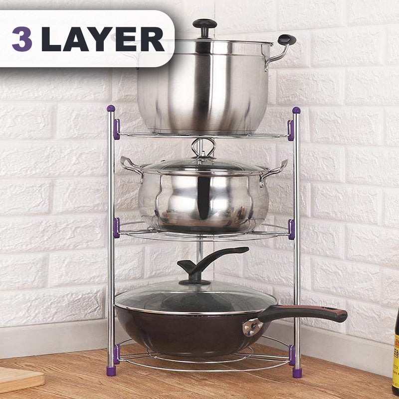 idrop Kitchen Multilayer Cooking Pot Pan Kitchenware Storage Rack