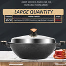 idrop [ 40CM ] KATA Maifan Nonstick Marble Stone Frying Cooking Wok / Periuk Kuali Masak Tidak Lekat / 40CM麦饭石双用大炒锅(组合盖)(KATA)