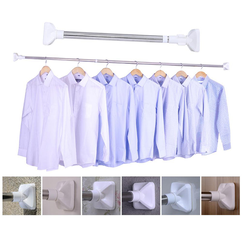 idrop COMBO Double Rail Clothes Hanger w/ Wheels + FREE Bathroom Shower Curtain Telescopic Rod Racks [110cm - 200cm]