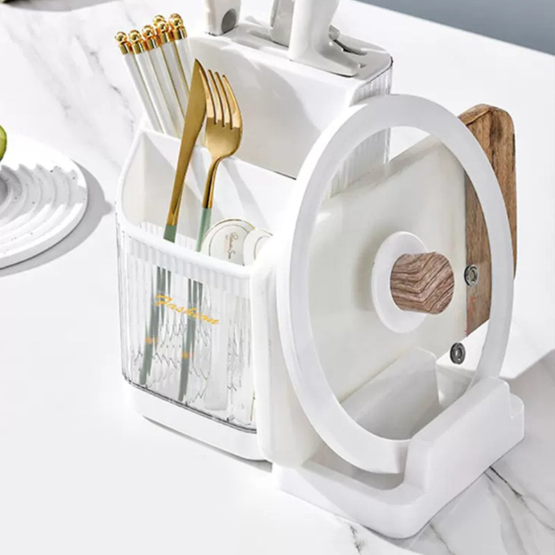 idrop Multifunctional Kitchen Knife Chopstick & Utensil Holder Storage Rack / Rak Sudu Garfu Penyimpanan Pelbagai Guna / PET刀架筷笼OPP袋包装