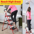 idrop [ 4 STEP / 5 STEP ] Sturdy Foldable Steel Ladder / Tangga Lipat Keluli Kukuh 4 & 5 Lapisan / 红梯普通款4 & 5步梯