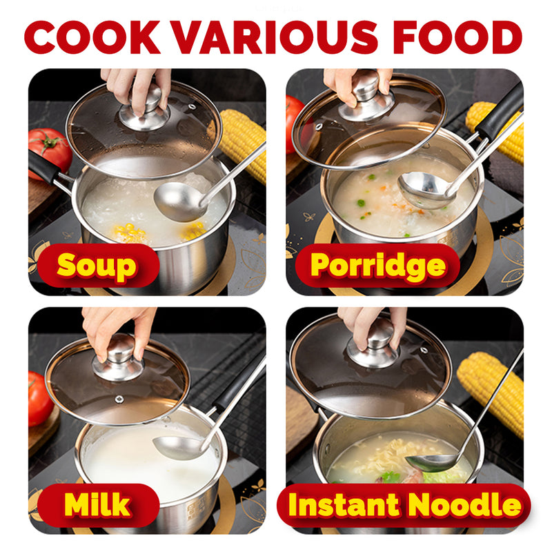 idrop [ 18CM ] [ 2300ml ] Stainless Steel Milk & Soup Cooker Pot