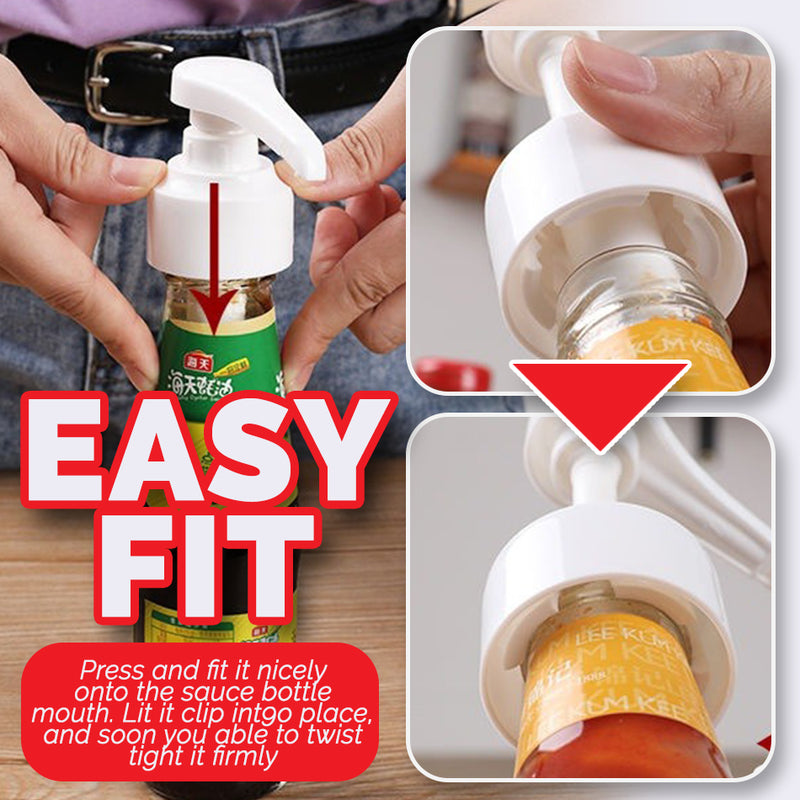 idrop Pressure Pump Bottle Nozzle Dispenser Universal for Sauce & Seasoning Bottle / Pam Muncung Botol / 瓶喷嘴泵 [ 1PC ]