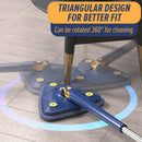 idrop Triangle Foldable Rotating Water Absorbant Flat Mop / Mop Lantai Rata Serap Air Boleh Putar dan Lipat / 三角拖把家用拧水拖把懒人旋转蝴