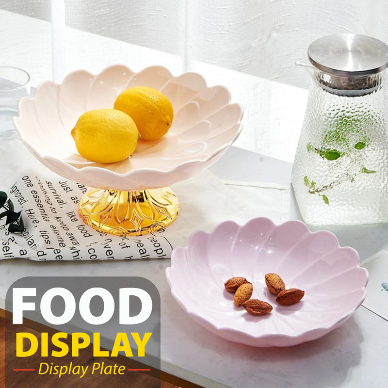 idrop [ 2 LAYER ] Imitation Porcelain Melamine Fruit & Snack Display Plate / Pinggan Paparan Porselin Tiruan Dua Lapis / 双层仿瓷密胺水果盘