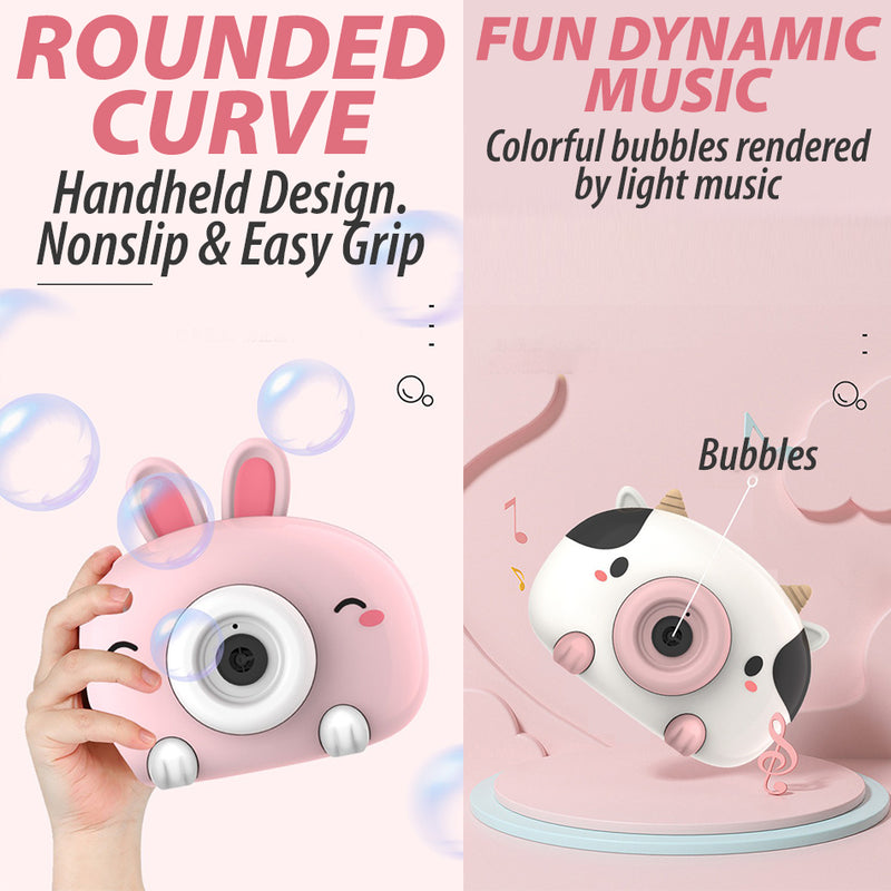 idrop Children's Bubble Blowing Toy Camera [ Cow / Rabbit ]
