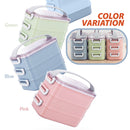 idrop [ 1200ml 2 LAYER / 1800ml 3 LAYER ] Heat Insulated Portable Lunchbox / Bekas Makanan Mudah Alih / 二&三层长方形U形扣饭盒