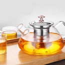 idrop 1L GLASS TEAPOT - Tea Pot with Stainless Steel Filter