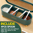idrop [ 4 in 1 ] Spice & Seasoning Plastic Simple Nordic  Storage Container / Bekas Simpanan Rempah & Perasa / 塑料简约北欧风调味盒