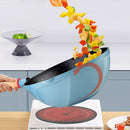 `idrop [ 30CM / 18CM ] Nonstick Kitchen Cooking Wok & Milk Pan / Kuali dan Periuk Tidak Lekat / 京瓷蓝回飞单柄不粘炒锅30CM京瓷蓝回飞不粘奶锅18CM