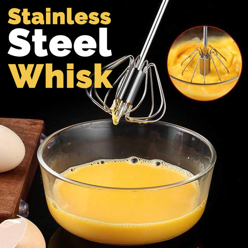 idrop Rotating Stainless Steel Egg Beater Whisk
