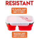 idrop 2 Grid Rectangle Portable Eco Folding Lunchbox Bento