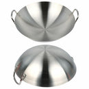 idrop [ 40CM ] Stainless Steel Double Ear Kitchen Cooking Wok / Kuali Periuk Memasak Keluli Tahan Karat / 不锈钢双耳厨房炒锅