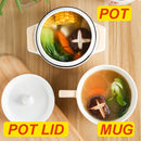 idrop [ 600ml ] Animal Design Ceramic Stew Eating Drinking Mug Cup Bowl Pot