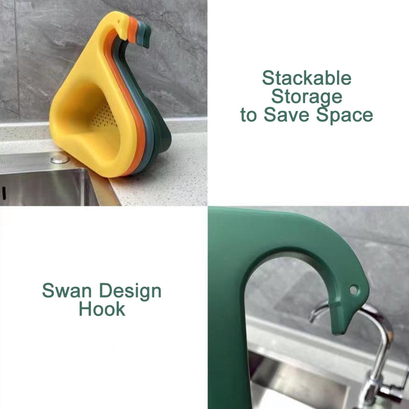 idrop Plastic Swan Draining Sink Basket / Bakul Cuci Bucu Sinki Corak Angsa / 塑料天鹅沥水篮