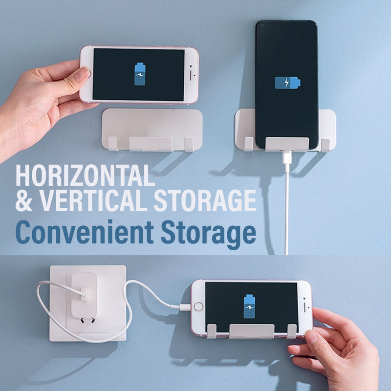 idrop Wall Mounted Smartphone Tablet Holder Bracket Rack / Pemegang Peranti Telefon / 铁艺手机充电支架(手机&插头多用壁挂)(双面贴)
