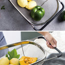 idrop Telescopic Stainless Steel Kitchen Colander Strainer Draining & Washing Basket