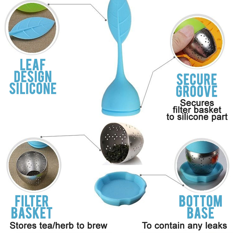 idrop Stainless Steel & Silicone Filter Tea Ball / Penapis Teh / 硅胶茶隔(不锈钢)
