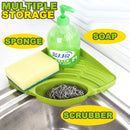 idrop Kitchen Sponge & Soap Sink Corner Shelf Rack / Rak Span dan Sabun Sinki / 塑料三角形水槽置物沥水架