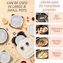 idrop [ 30 sheets ] Large Air Fryer Oil Baking Paper Sheets / Helaian Kertas Pemanggang / 大号空气炸锅纸盘(19.5*5CM)(芳草地 )(30张)