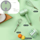 idrop [ 3 IN 1 ] 250ml Multifunction Mini Electric Egg Beater Whisk & Blender USB Powered / Pemukul Telur Elektrik Mini Pelbagai Fungsi & Pengisar USB / 20W三合一 玻璃250ML料理机(三叶刀, 12线棒, 奶油棒)