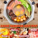 idrop [ 34CM ] Stainless Steel Rotating Hot Pot Steamboat Basin Bowl