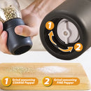 idrop [ 150ml ] 2 IN 1 Pepper & Seasoning Storage and Grinder Glass Bottle with Adjustable Fine and Coarse Grinding