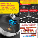 idrop [ 26CM / 28CM ] Stainless Steel Honeycomb Nonstick Cooking Wok SUS316 Heightened Hotpot With Steamer Layer / Periuk Memasak Keluli Tahan Karat dan Pengukus / (全满内蜂窝)26CM/28CM不粘SUS316加高火锅带蒸格