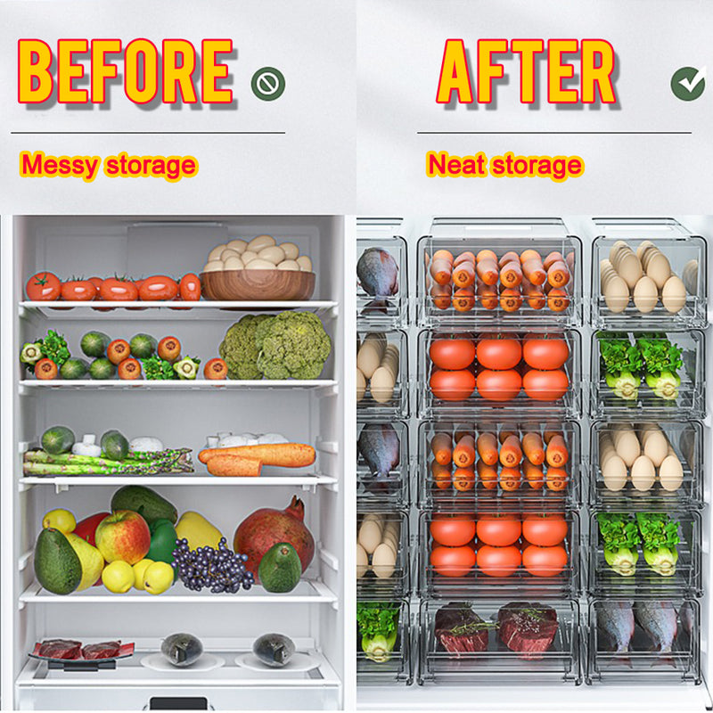 idrop [ MEDIUM / LARGE ] Kitchen Refrigerator Storage Box Drawer / Kotak Rak Peti Ais / 中号厨房冰箱收纳盒带沥水板 (抽屉款) [ 1 PIECE ]