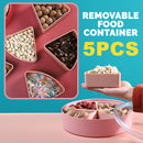 idrop [ 26CM ] 5 Partition Food Slot for Snacks Candy & Confectionary Storage Tray Container