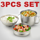 idrop 3PCS Stainless Steel Instant Noodle & Food Cup Pot Bowl